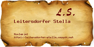 Leitersdorfer Stella névjegykártya